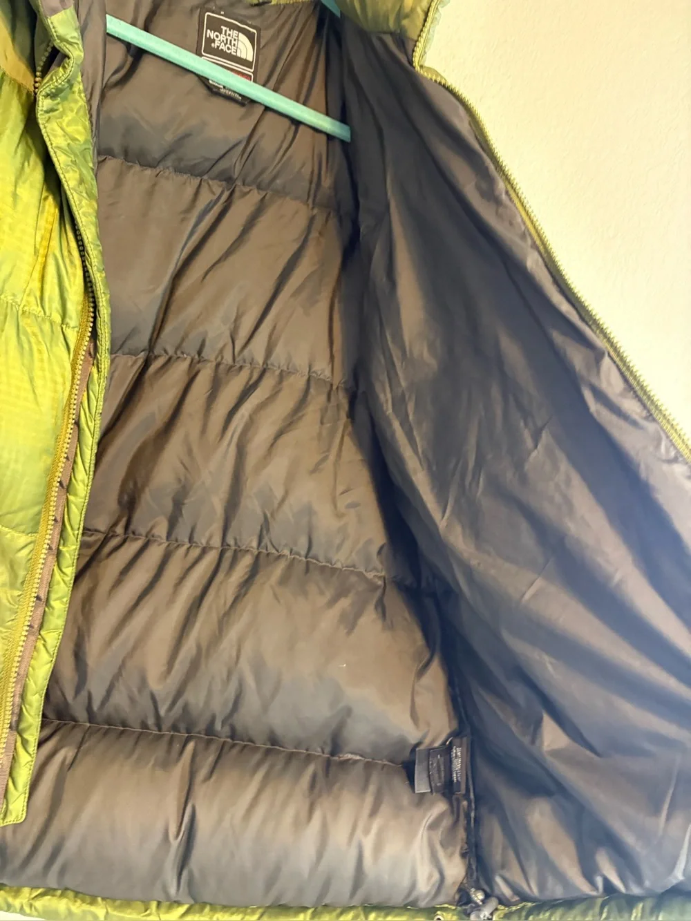 The North Face Summit Series 700 Down Men Med Green Full Zip Puffer Rare VTG
